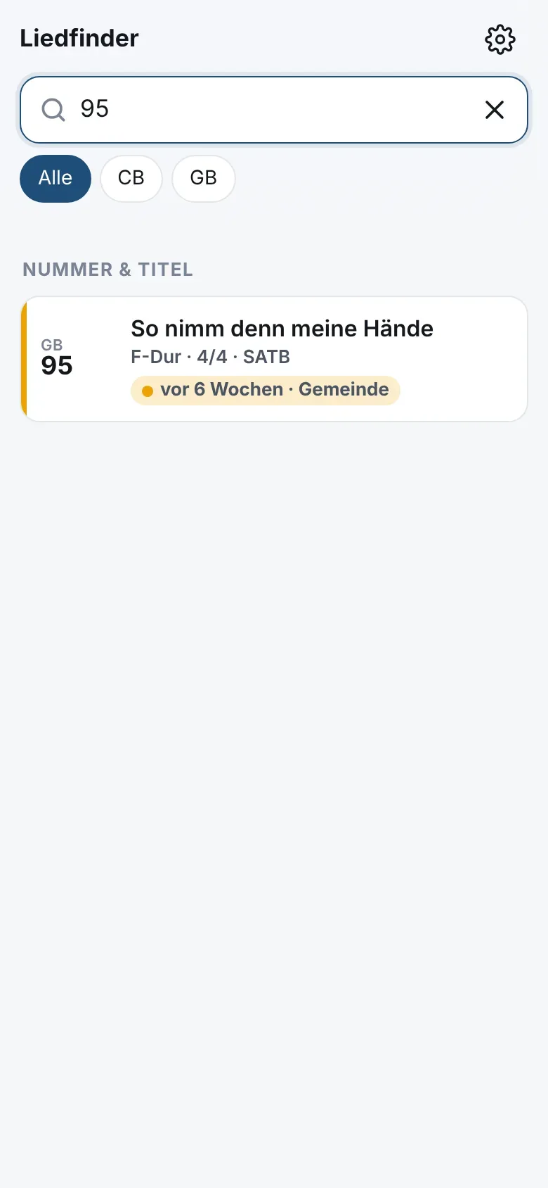 Nummer eintippen: „95“