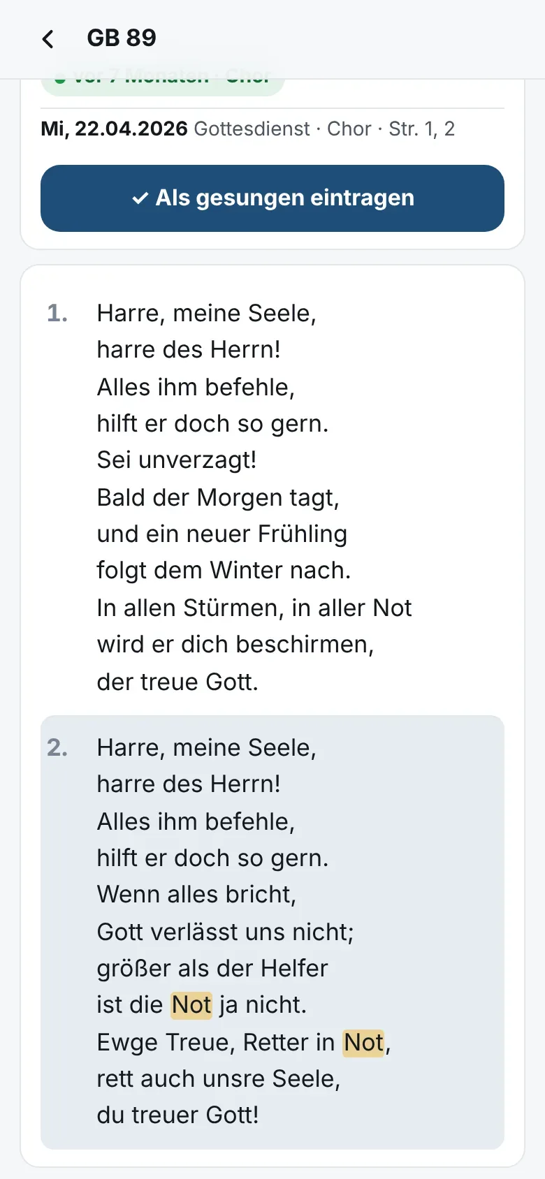 Antippen – fertig
