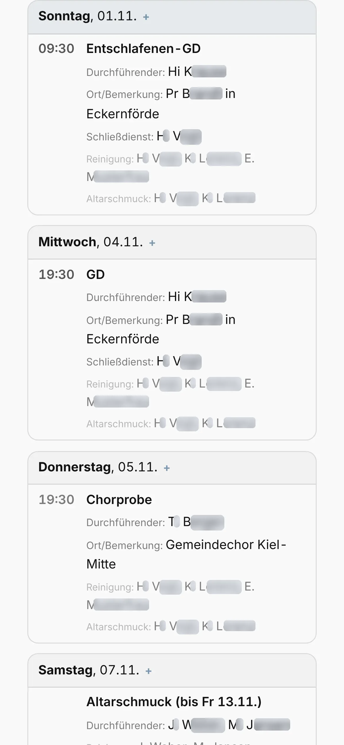 Gemeindeplan auf dem Handy