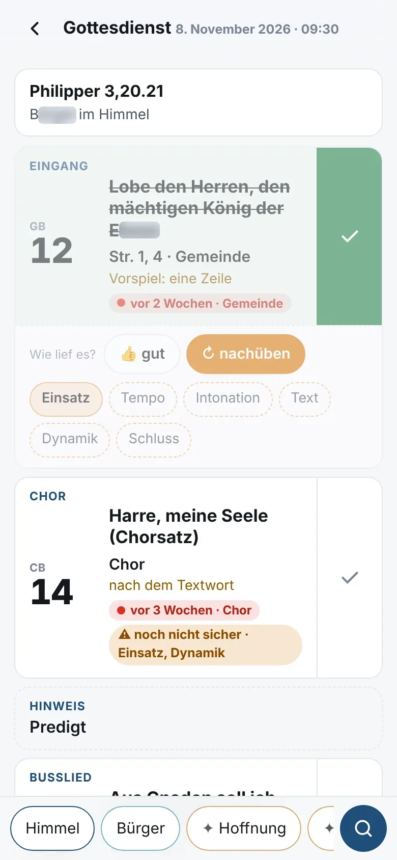„Wie lief es?“